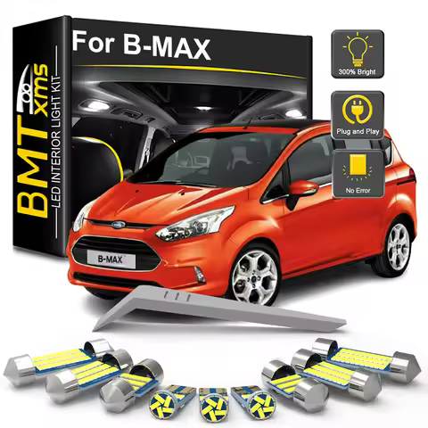 BMTxms 11Pcs LED Interior Light Bulb Kit For Ford B-MAX B MAX BMAX 2012 2013 2014 2015 2016 2017 201