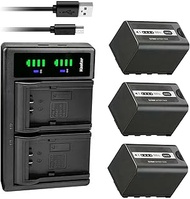 Kastar 3-Pack Battery and LTD2 USB Charger Replacement for Panasonic AJ-PX270, AJ-PX270PJ, AJ-PX298,