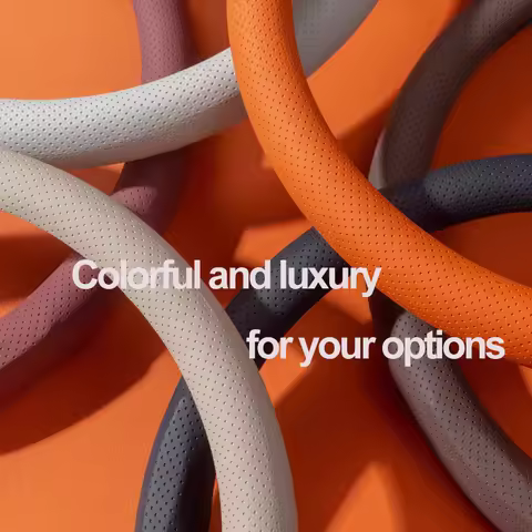 8D Steering Wheel Cover Nappa leather 38cm O & D Shaped Universal size For BMW F30 F31 F32 F34 F20 F