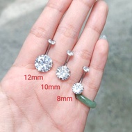 Big stone navel piercing stainless steel bright zircon stone