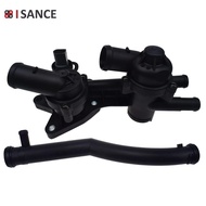 Thermostat Housing + Sensor & Coolant Hose Pipe Connector For Audi VW Seat Skoda 03C121026M 03C12111