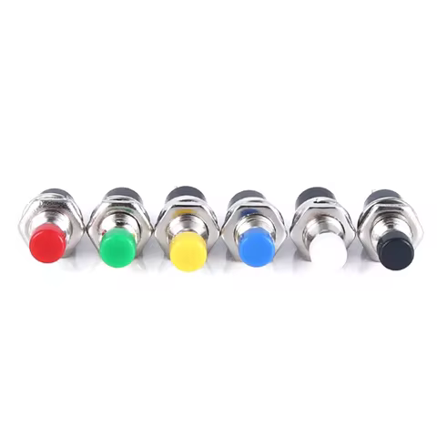 6PCS Small button switch self resetting PBS-110 ONOFF Push button 7MM Lockless Momentary Switch