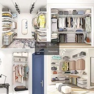 Walk-in Cloakroom Rack Wall Closet Open Metal Closet Metal Wardrobe Whole House Custom Pull Basket