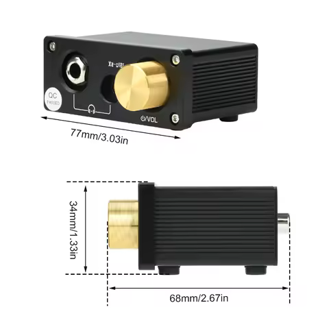 Xz-U101 HiFi Headphone Amplifier Stereo RCA Audio Amp AUX out Desktop Amplifier for Headsets 3.5mm/6