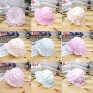 【hot sale】♙◕✶ C05 ✨ Kimi ๑ Baby Girls Cotton Floral Print Sun Cap Baby Hats Comfy Infant Caps Toddler Fisherman Hat 0-12 Months