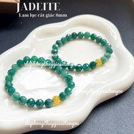 Lam Ng0c Jadite Bracelet 5A Cut Giac size 8mm Sdep Inspected Goods