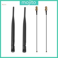 Mojito 2 Packs WiFi Antenna 6dBi U FL MHF4 to RP-SMA with Extension Cable 11 8inx2
