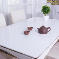 純白色純黑色不透明水晶板桌布軟質玻璃不收縮不變形餐桌墊茶几墊