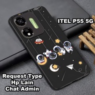 Glossy glitter Softcase for ITEL P55 5G motif Nasa Itel p55 5g case can also be used for all smart p