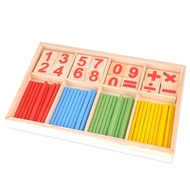 Wooden math stick set - math stick worksheet for children_ Math toys for children
