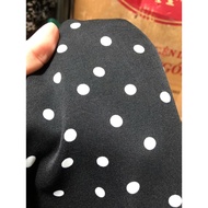 A607 - Fabric - Mango silk with polka dots (1.2m x 1.4m) - slight color error at the edge