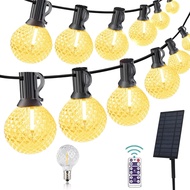 Solar 14.34M/47FT G40 LED bulb E12 Outdoor Camping Waterproof Courtyard Light Decorative Atmosphere 