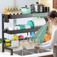 Stainless Steel Dish Rack Sink Dish Drainer Kitchen Racks Rak Pinggan Rak Dapur Sinki Pisau Atas Sin