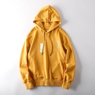 UNIQLO เสื้อเจอร์ซีย์เดี่ยวมีฮู้ดผ้าคอตตอนห้องลองเสื้อย้อนยุคเสื้อเจอร์ซีย์สำหรับผู้ชายและผู้หญิงนำเ