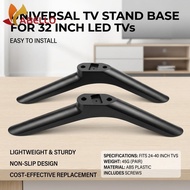 Replacement TV Pedestal Feet 32 Inch Black 1Pair Universal Base Stand Legs for Home Theater
