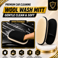 【CP CAR Detailer】CP CAR Detailer Car Wool Wash Mitt Anti-Scratch Wool Car Wash Glove Car Washing Acc