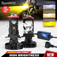 New H4 Mini LED Projector Headlight 4300K ​​3000K Hi/Lo Beams Bulb Lamp For Auto 9006 HB4 9005 HB3 6