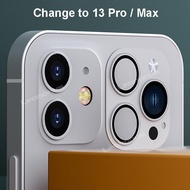 กล้องโลหะตัวป้องกันเลนส์สำหรับ iPhone 12 11ถึง13 Pro ฟิล์มครอบเลนส์สำหรับ iPhone XR ถึง13เลนส์ขนาดเล