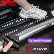 Honda Civic Car Door Sill Protector Anti-Scratch Door Threshold Mat Scuff Plate Auto Door Pedal Guar