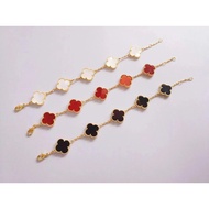 Vintage Alhambra of Van Cleef & Arpels®Series Four-Leaf Clover Gold Color Bracelet Valentine's Day M