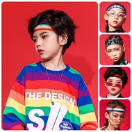 Kids Hip-hop Headbands Girls Sports Headgear Super Cool Boy Hip-hop Hair Band Baby Hip Hop Set Baske