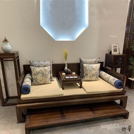 B & B Ancient Bed Tata Zen Arhat Tata New Chinese Black Walnut Arhat Bed Carved Arhat Bed Double Ten