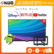 COD HUG 32 Inches Ultra Slim Bezel Smart High Definition LED TV Flat Screen TV HD TV Wall mountable TV