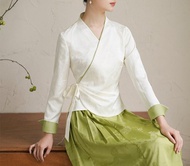 【氣質】新中式復古中國風 高腰顯瘦/上衣/馬面裙