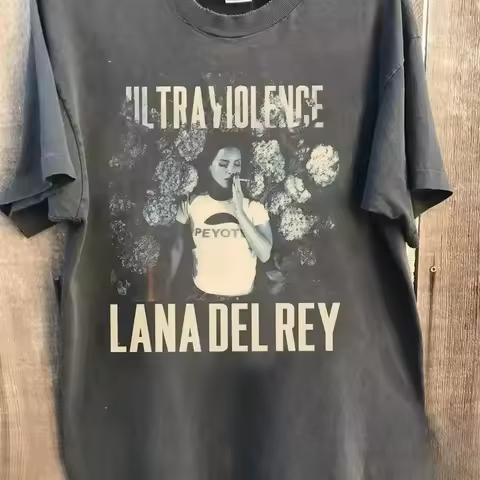 Lana Del Rey album "Ultraviolence" fan gift T-shirt Summer Men's and Women's Loose Breathable T-shir
