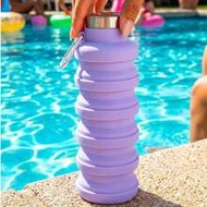 500ml/16.9oz Collapsible Water Bottle With Carabiner Clip, Leak-Proof, Space-Saving, Portable Sports