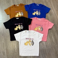 CROPTOP PRINTED WITH 3 CATS LOOKING