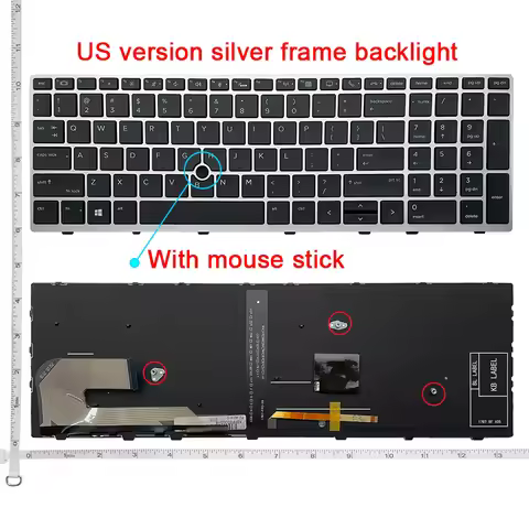 NEW US laptop keyboard FOR HP EliteBook 750 G5/750 G6/755 G5/755 G6/850 G5/850 G6/855 G5/855 G6 Zboo