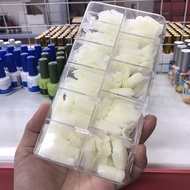 Móng úp HSM phom Vuông - Thang - Nhọn - Tròn (Trong - Đục) hộp 500 đủ size móng trang trí móng làm n