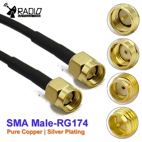 RG174 SMA to SMA Cable Male to Male extension jumper Pigtail male Adapter Cable my SMA Antenna cable