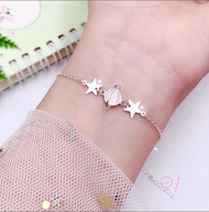 [HCM]Lắc Tay Bạc Nữ 100% Tinh KhiếtKiểu Ngôi Sao Dễ ThươngPhong Cách Teen