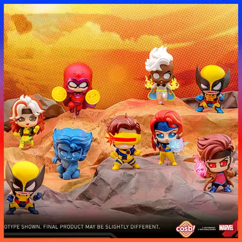 HotToys X-Men 1997 Beast Wolverine Cyclops Jean Grey Rogue Magneto Storm Gambit Cosbaby Mini Collect