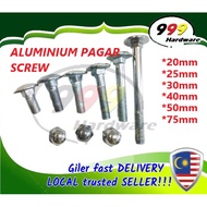 999 [5PC] CHROME M8 CARRIAGE BOLT &amp; CAP NUT 马车螺丝 / MAIN GATE / ALUMINIUM PANEL GATE SCREW / PAGAR BESI / SKRU GRILL