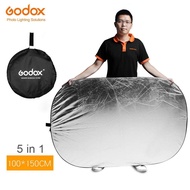 Godox 39*59 100X150cm Foldable 5 In 1 Oval Photography/Photo Reflector for Studio Flash Photography