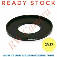 39-72 Step Up Ring Filter Lens 39 to 72 Adapter 39mm to 72mm 39-72 mm Converter Camera Camera
