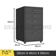 ✅SG Ready Stocks✅ Iron Metal Sheet Pedestal Study Office Furniture Table Mobile Drawers Cabinet with Wheel 3 and 5 drawer [Free installation and free delivery][SG ready stock][3 to 5 days delivery] Bulky