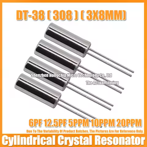 (10PCS) KDS DT-38 32.768K 32.768KHZ 6PF 12.5PF 5PPM 10PPM 20PPM Cylindrical Crystal Oscillator 3X8 Q