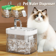 Cat Water Fountain Automatic Pet Water Fountain Auto Filter Transparent Cat Drinker