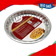 PLUS Loyang Bulat, Tray Bulan, Aluminium Round  Shape Fluted  Cake Tin 9.5inch