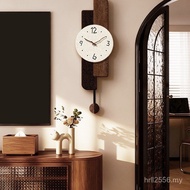 High-End Antique Clock New Style Clock Retro Wall Watch Living Room Wall Clock 2025 Light Luxury Chi