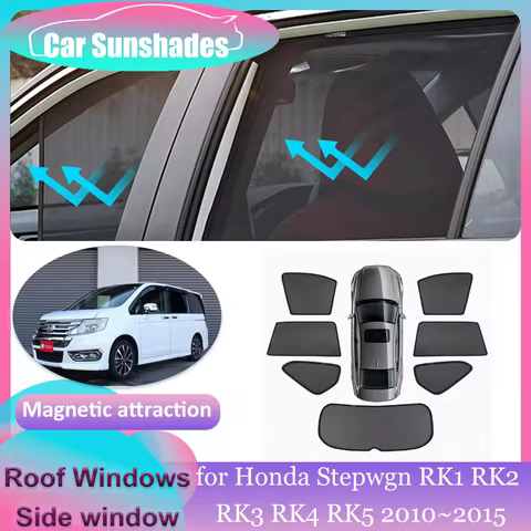 Magnetic Sunshades for Honda Stepwgn RK1 RK2 RK3 RK4 RK5 2010~2015 Roof Windows Sun Visor Windshield