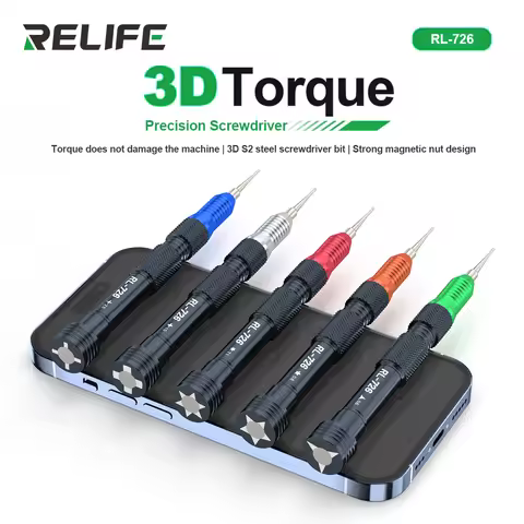 RELIFE RL-726 3D Precision Torque Screw Driver Anti Slip Teeth Screwdriver For iPhone Android phone
