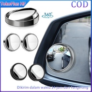2pcs HD Blind Spot 360 Degree Suction Mirror Car Rearview Mirror Small Round Mirror Car Auxiliary Mi