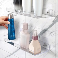 Bathroom Transparent Shelf Wall Free-Punch Storage Rack Cosmetic Storage Bookshelf Partition Cabinet Organizer Rack Wall Cabinet Bathroom Counter Stor