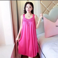 *Pakaian Tidur Tanpa Lengan Wanita Piyama Atas Renda Jahitan Piyama Musim Panas Sling Lingerie Baju