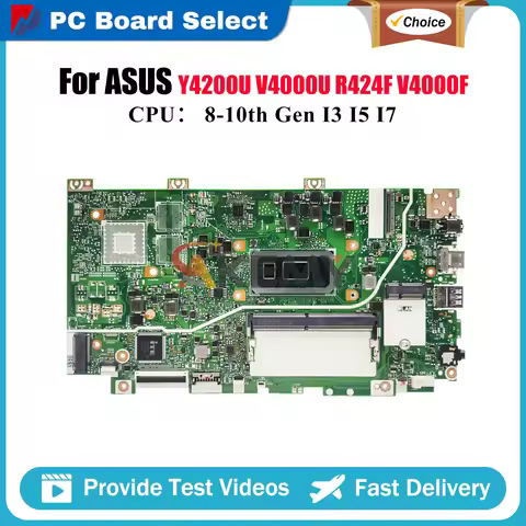 X412FA Laptop Motherboard For ASUS V4000U X412FLG X412FL Y4200U X412F R424F X412FJC V4000F X412FAC M
